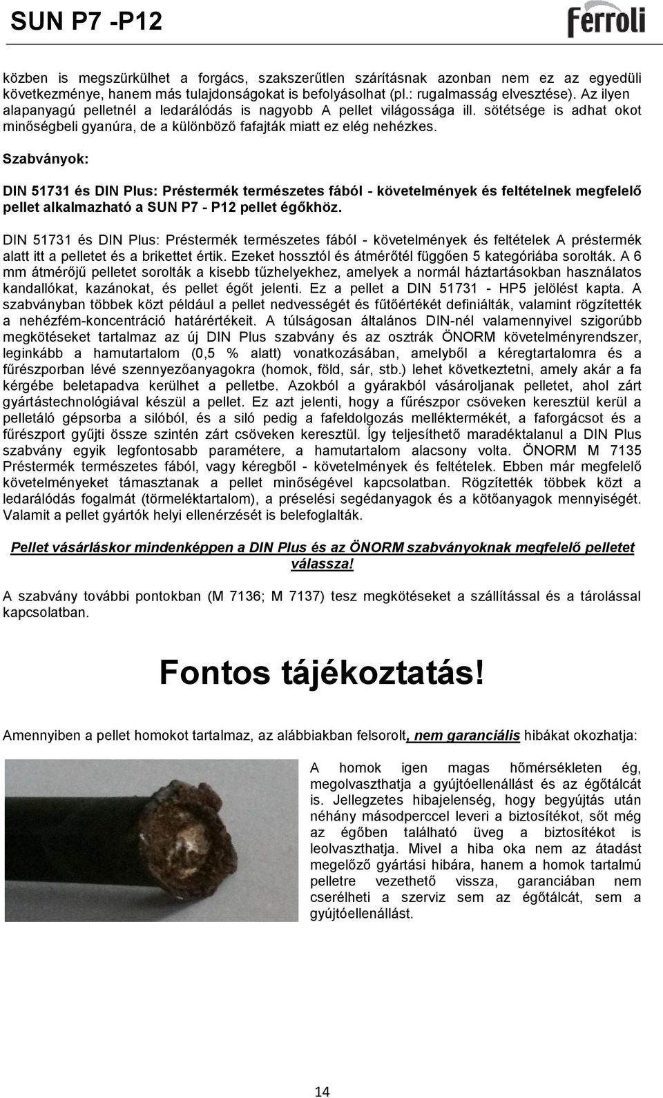 SUN P7 P12 pellet égő - PDF Free Download