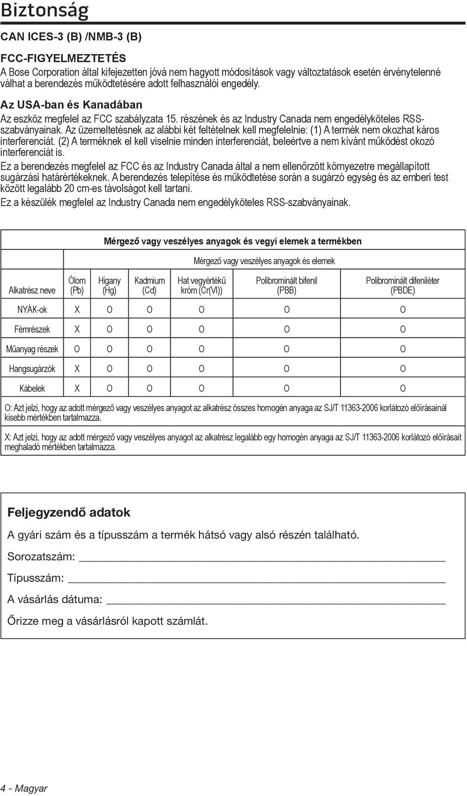 Az üzemeltetésnek az alábbi két feltételnek kell megfelelnie: (1) A termék nem okozhat káros interferenciát.