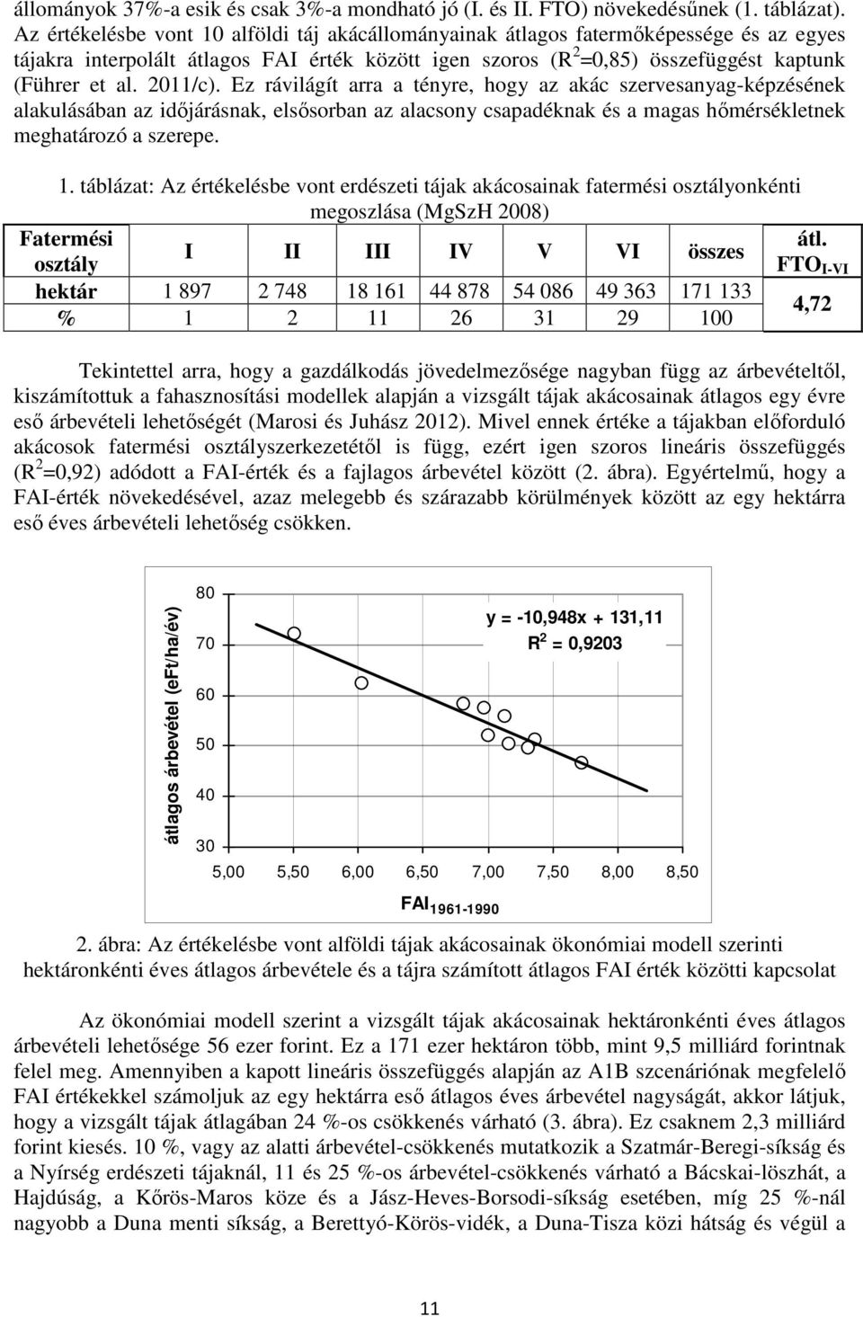 2011/c). Ez rávilágít arra a tényre, hogy az akác szervesanyag-képzésének alakulásában az időjárásnak, elsősorban az alacsony csapadéknak és a magas hőmérsékletnek meghatározó a szerepe. 1.