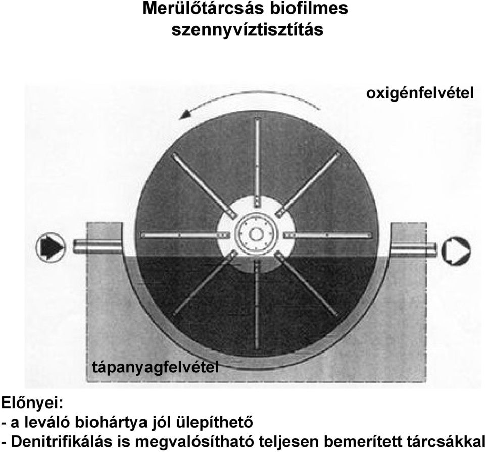 leváló biohártya jól ülepíthető -