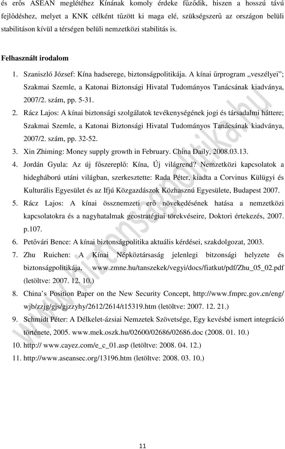 A kínai űrprogram veszélyei ; Szakmai Szemle, a Katonai Biztonsági Hivatal Tudományos Tanácsának kiadványa, 20