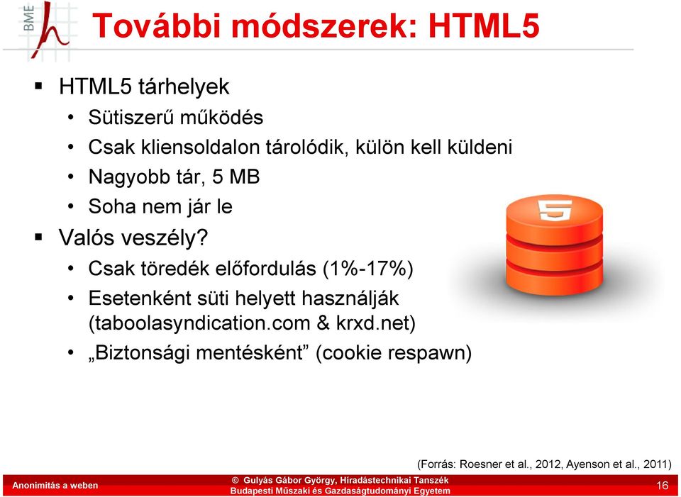 Csak töredék előfordulás (1%-17%) Esetenként süti helyett használják (taboolasyndication.