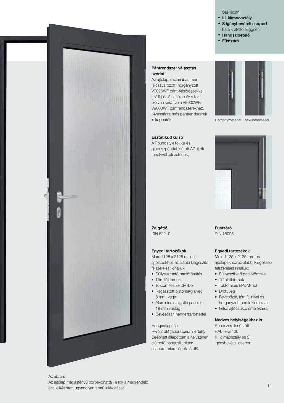 szállítjuk. Az ajtólap és a tok elő van készítve a V8000WF/ V9000WF pántrendszerekhez. Kívánságra más pántrendszerek is kaphatók.