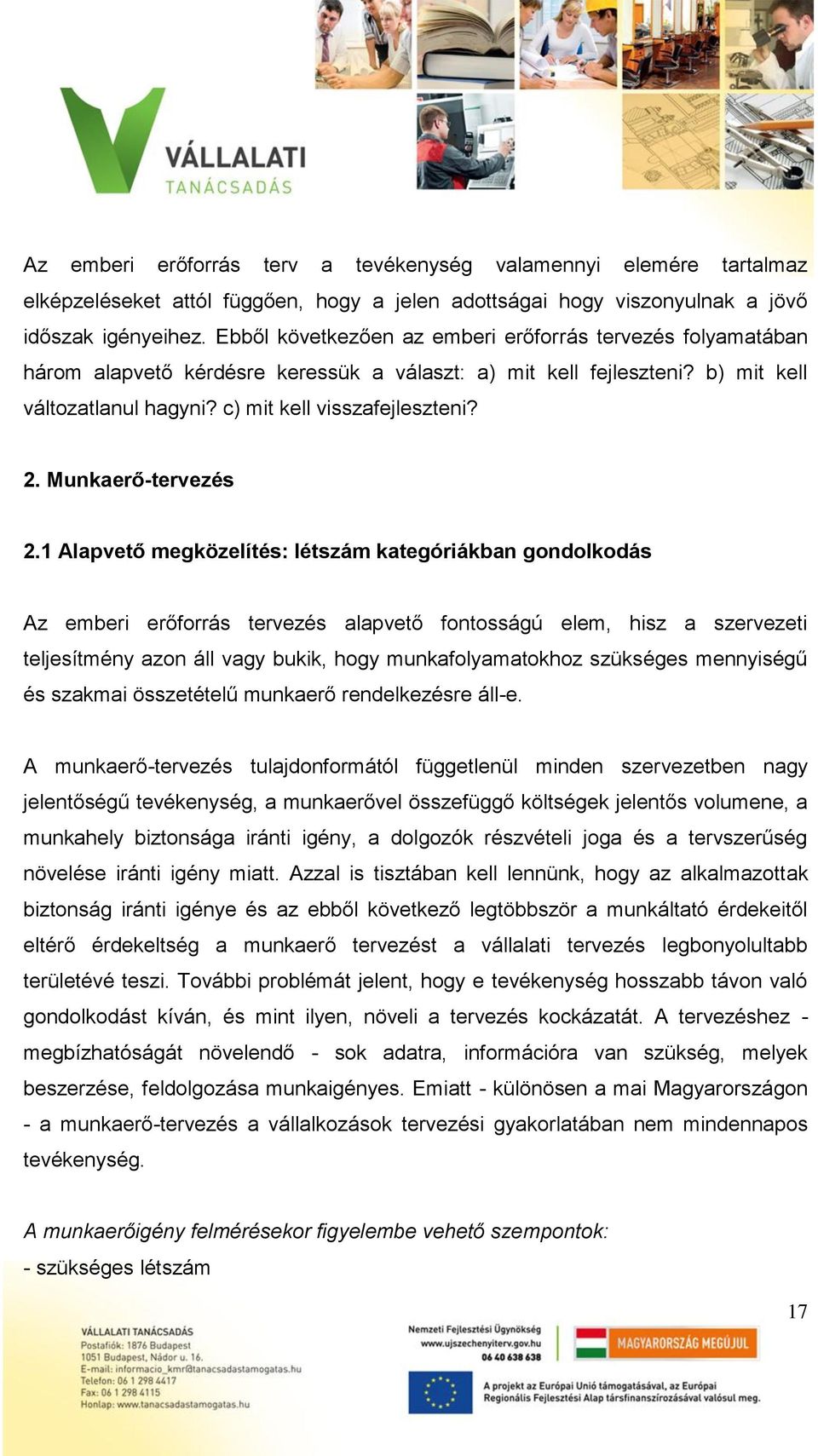 Munkaerő-tervezés 2.