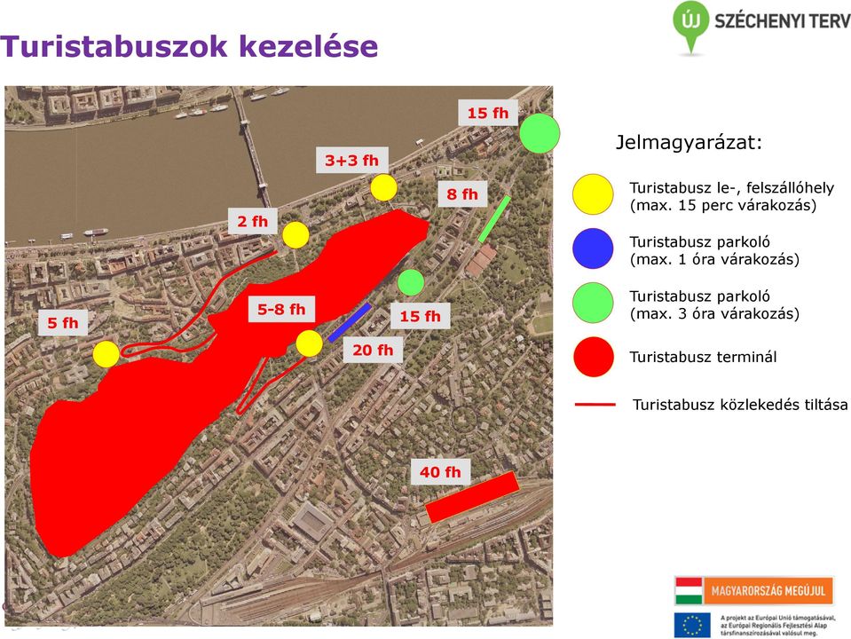 15 perc várakozás) Turistabusz parkoló (max.