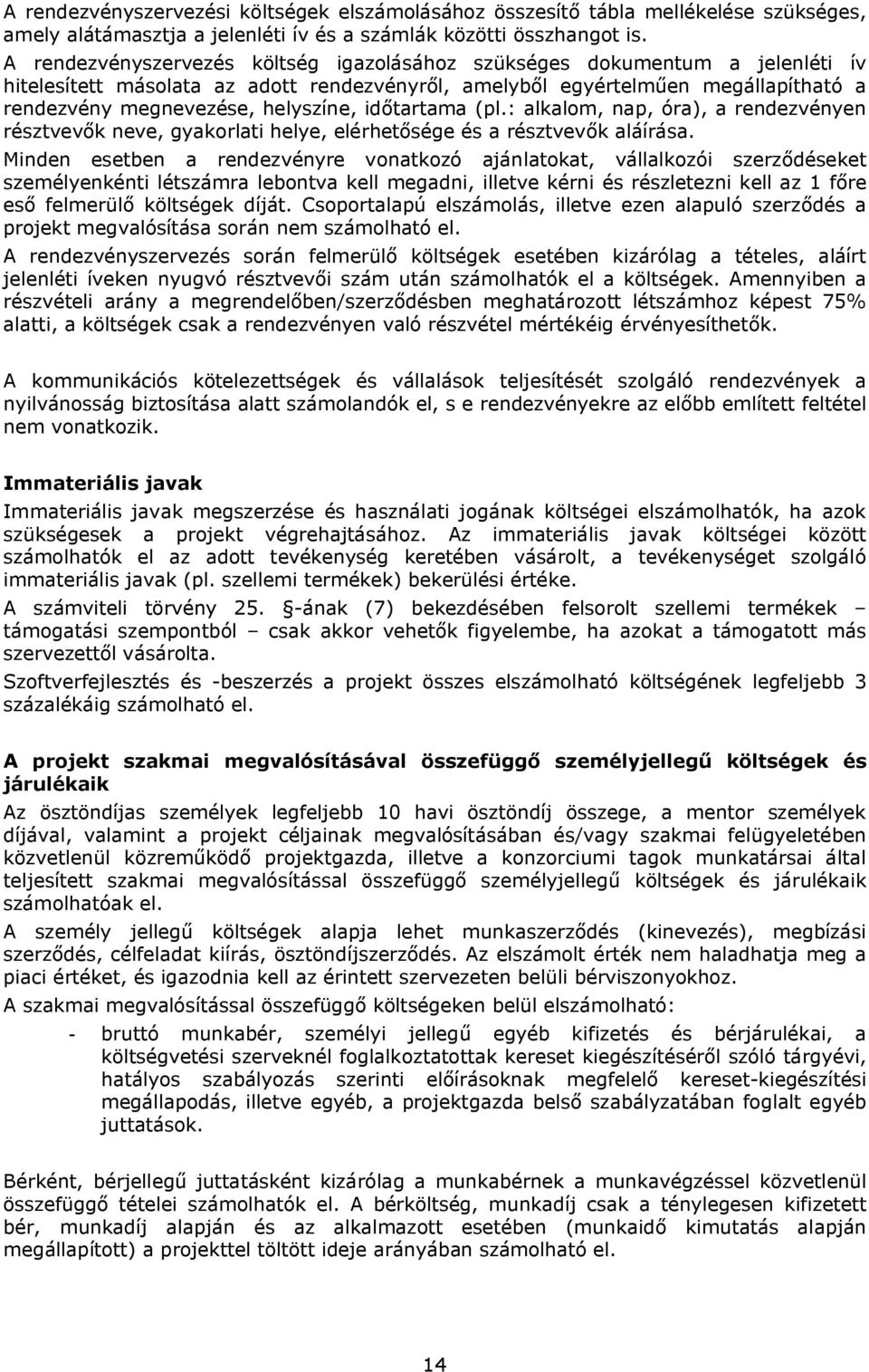 időtartama (pl.: alkalom, nap, óra), a rendezvényen résztvevők neve, gyakorlati helye, elérhetősége és a résztvevők aláírása.