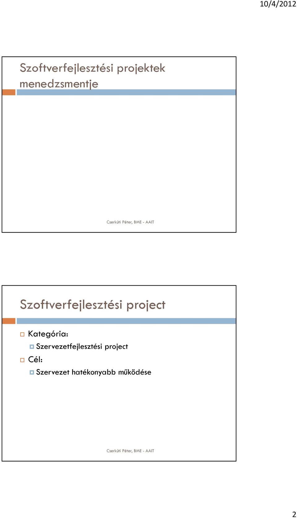 project Kategória: