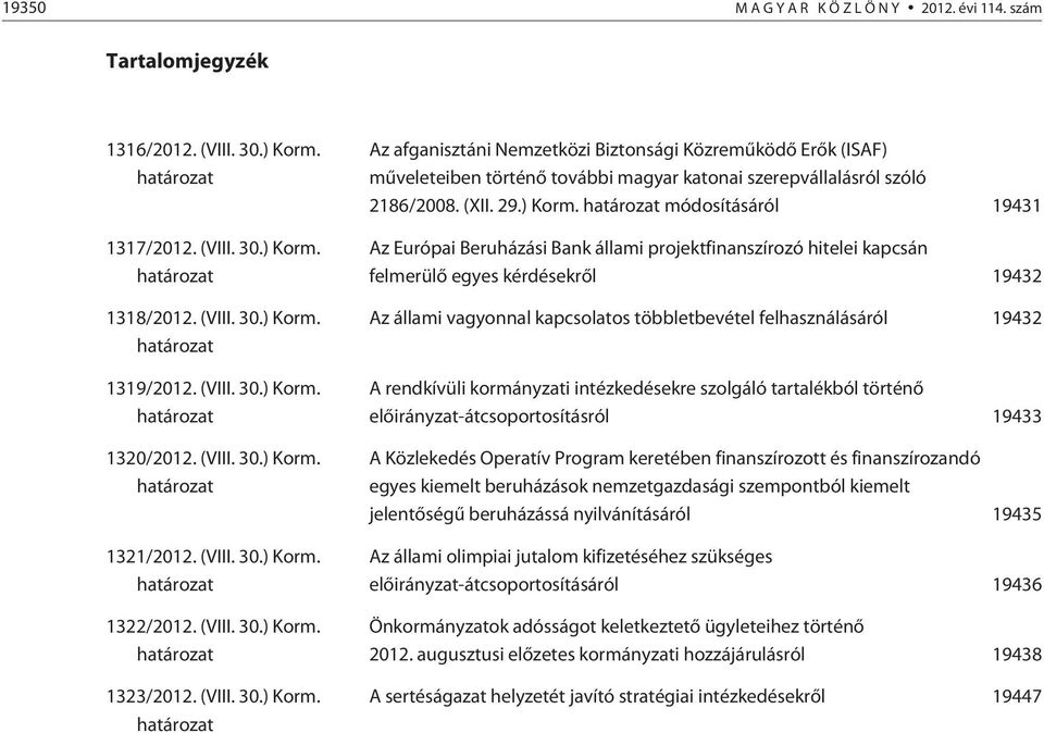 (XII. 29.) Korm.