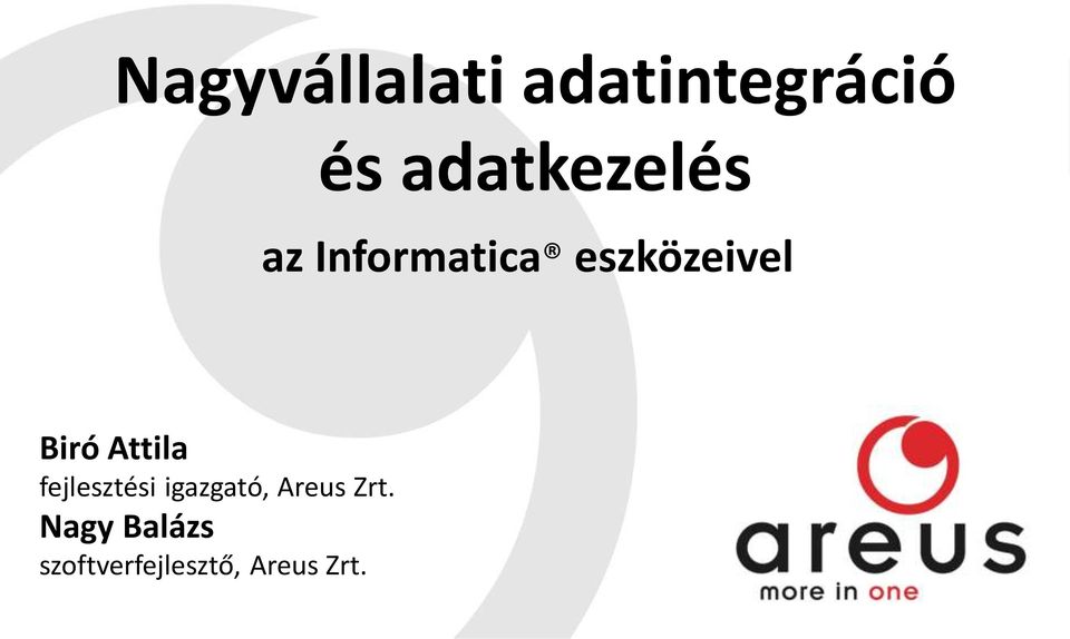 Biró Attila fejlesztési igazgató, Areus