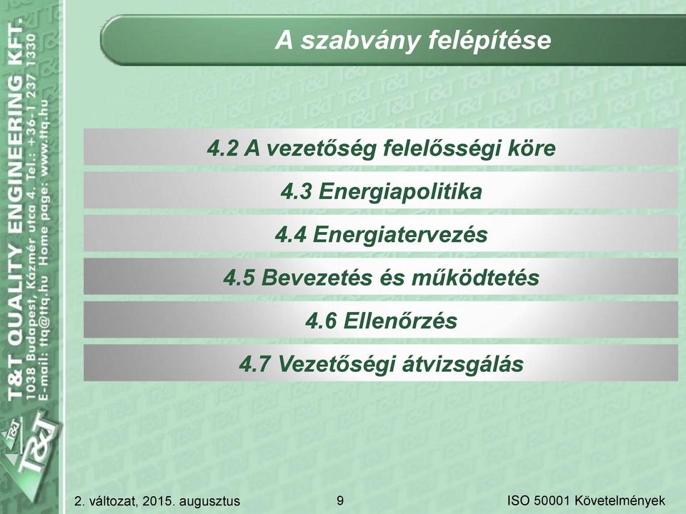 3 Energiapolitika 4.4 Energiatervezés 4.