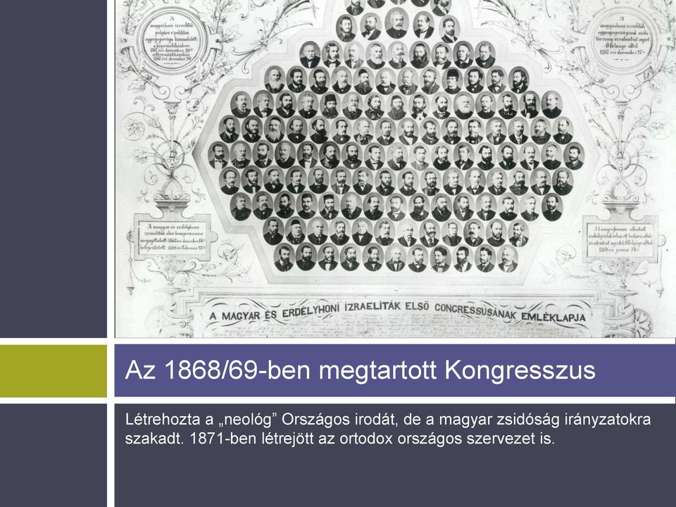 magyar zsidóság irányzatokra szakadt.