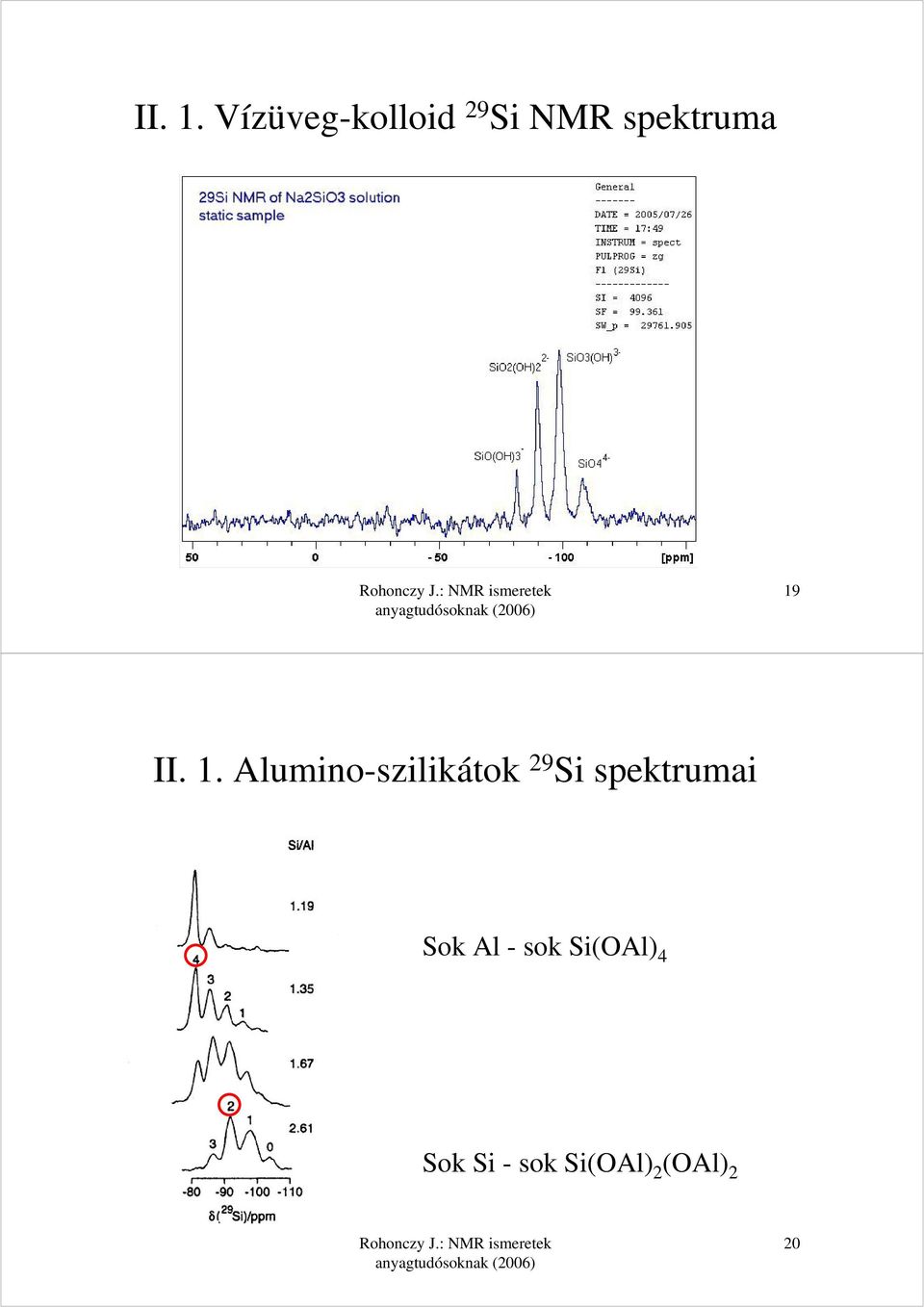 19  Alumino-szilikátok 29 Si