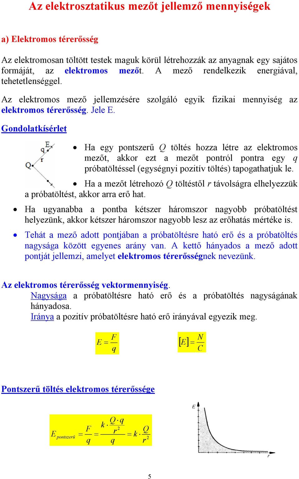 Elektrosztatika (Vázlat) - PDF Ingyenes letöltés