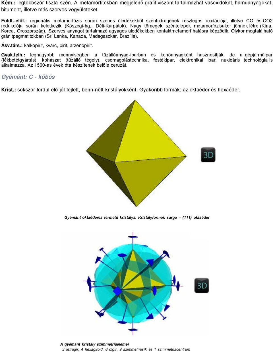 Nagy tömegek széntelepek metamorfózisakor jönnek létre (Kína, Korea, Oroszország). Szerves anyagot tartalmazó agyagos üledékekben kontaktmetamorf hatásra képződik.