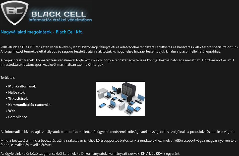 Nagyvállalati megoldások - Black Cell Kft. - PDF Free Download