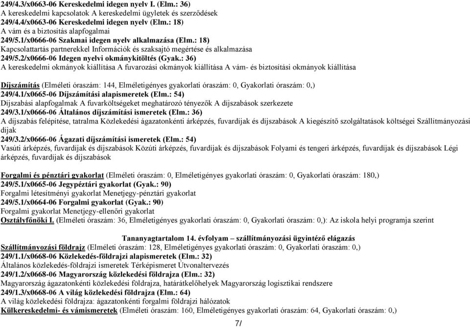 2/x0666-06 Idegen nyelvi okmánykitöltés (Gyak.