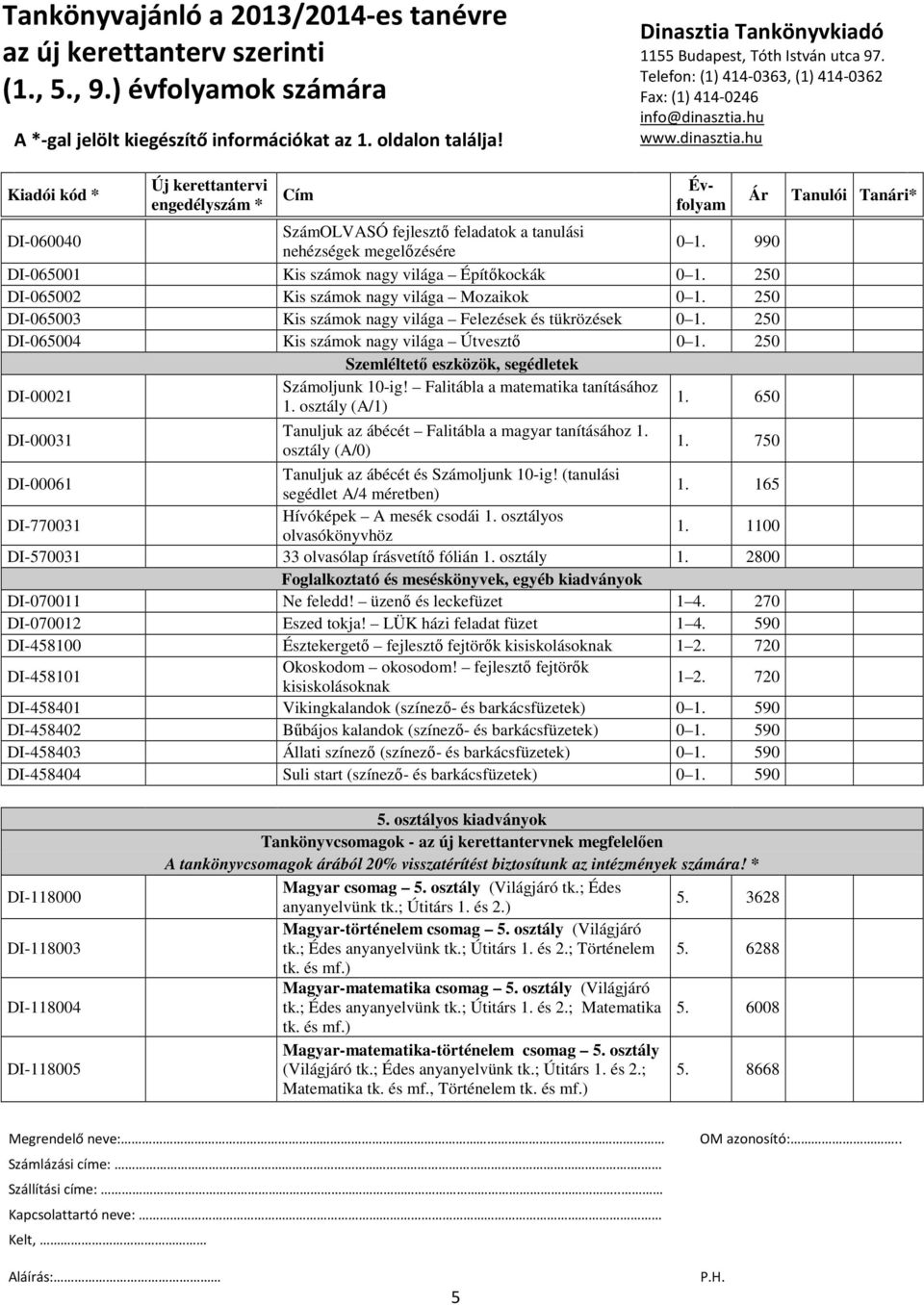 Falitábla a matematika tanításához 1. osztály (A/1) 1. 650 DI-00031 Tanuljuk az ábécét Falitábla a magyar tanításához 1. osztály (A/0) 1. 750 DI-00061 Tanuljuk az ábécét és Számoljunk 10-ig!