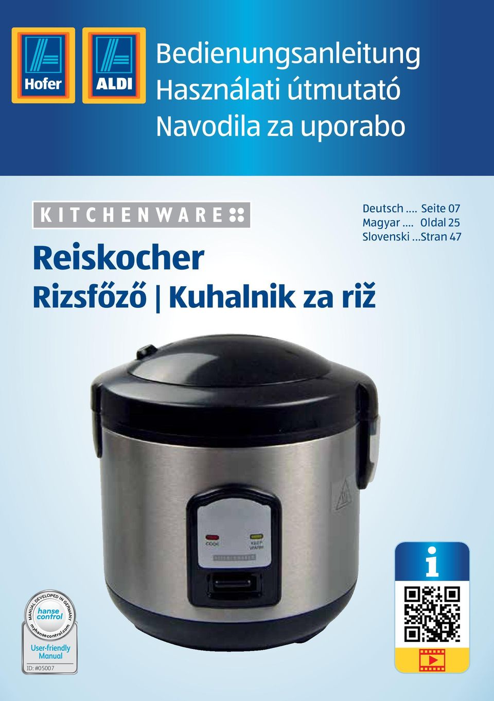 Reiskocher Rizsfőző Kuhalnik za riž - PDF Ingyenes letöltés