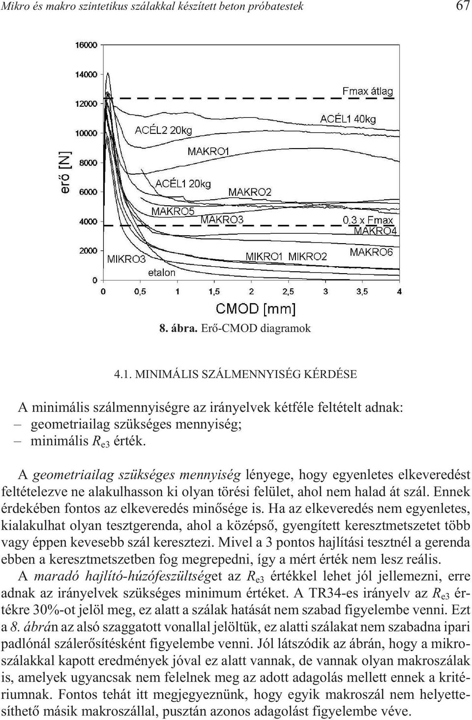 A geometriailag szükséges mennyiség lényege, hogy egyenletes elkeveredést feltételezve ne alakulhasson ki olyan törési felület, ahol nem halad át szál.