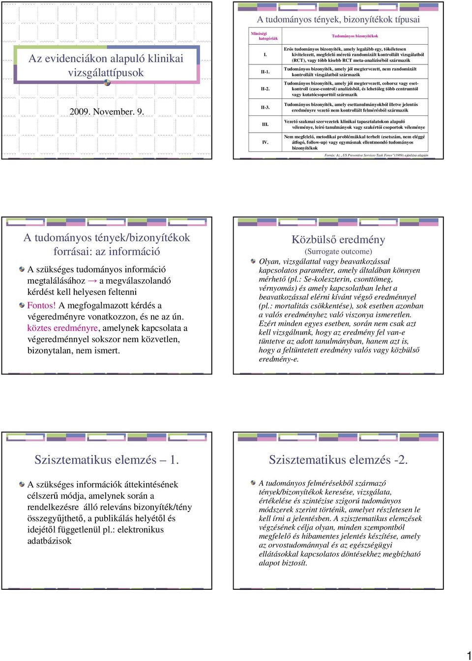 származik Tudományos bizonyíték, amely jól megtervezett, nem randomizált kontrollált vizsgálatból származik Tudományos bizonyíték, amely jól megtervezett, cohorsz vagy esetkontroll (case-control)