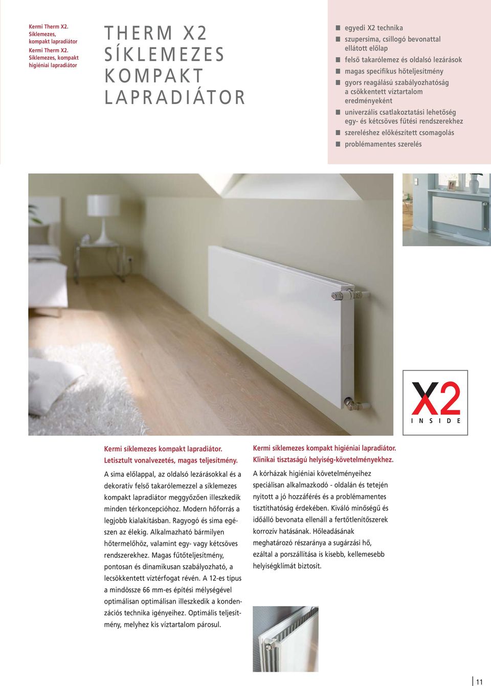 Therm X2. Az energiatakarékos. radiátor. Lapradiátorok Műszaki leírás I/  PDF Ingyenes letöltés
