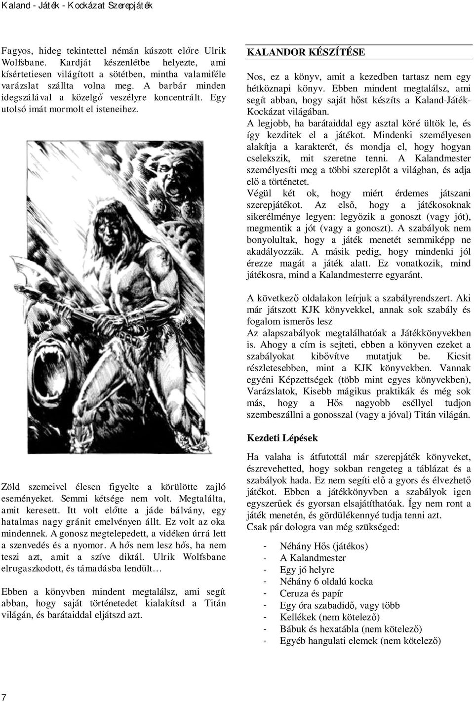 Kaland - Játék - Kockázat Szerepjáték - PDF Free Download