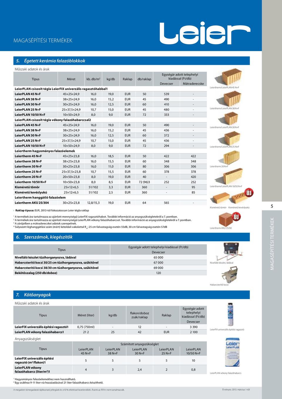 EUR 50 539 - LeierPLAN 38 N+F 38 25 24,9 16,0 15,2 EUR 45 490 - LeierPLAN 30 N+F 30 25 24,9 16,0 12,5 EUR 60 410 - LeierPLAN 25 N+F 25 37,5 24,9 10,7 15,0 EUR 45 480 - LeierPLAN 10/50 N+F 10 50 24,9