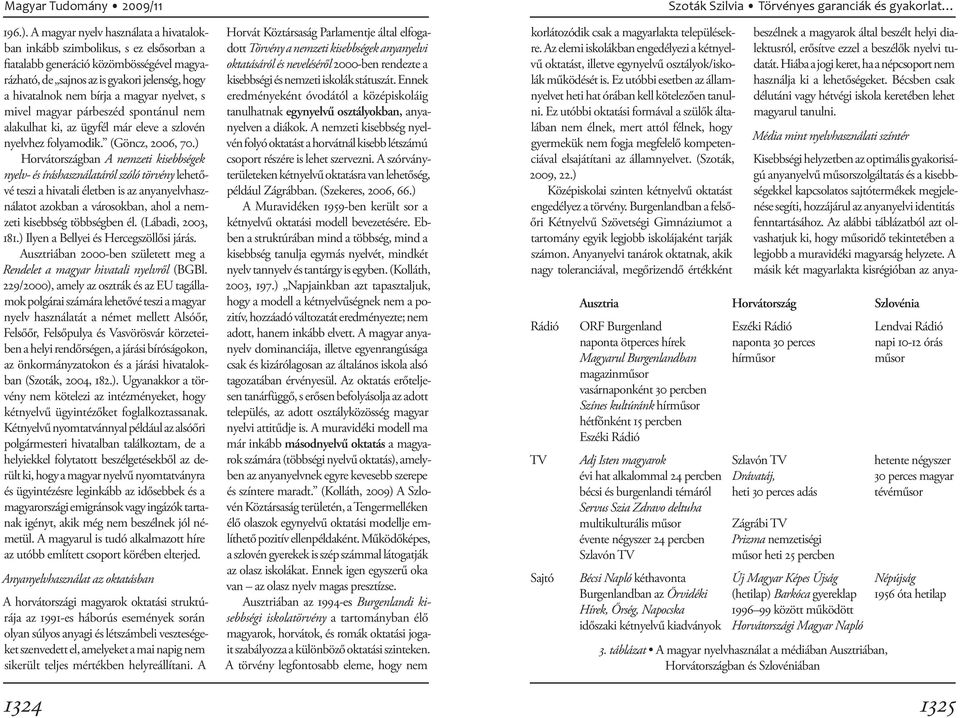 nyelvet, s mivel magyar párbeszéd spontánul nem alakulhat ki, az ügyfél már eleve a szlovén nyelvhez folyamodik. (Göncz, 2006, 70.