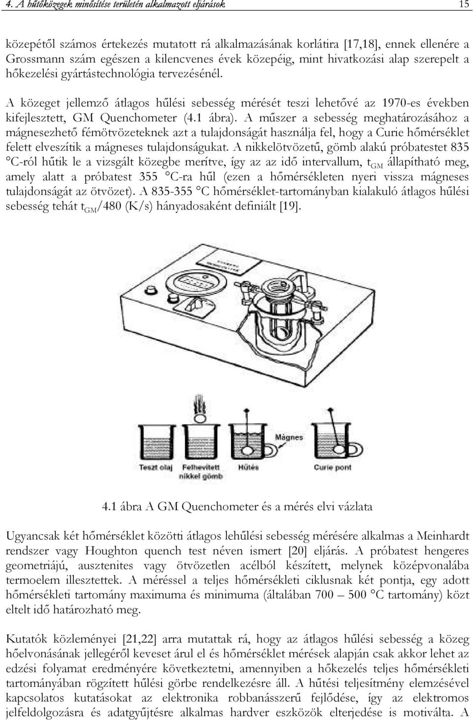 A mőszer a sebesség meghatározásához a mágnesezhetı fémötvözeteknek azt a tulajdonságát használja fel, hogy a Curie hımérséklet felett elveszítik a mágneses tulajdonságukat.