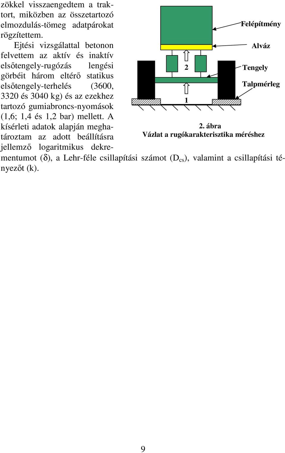 és 3040 kg) és az ezekhez tartozó gumiabroncs-nyomások (1,6; 1,4 és 1, bar) mellett.