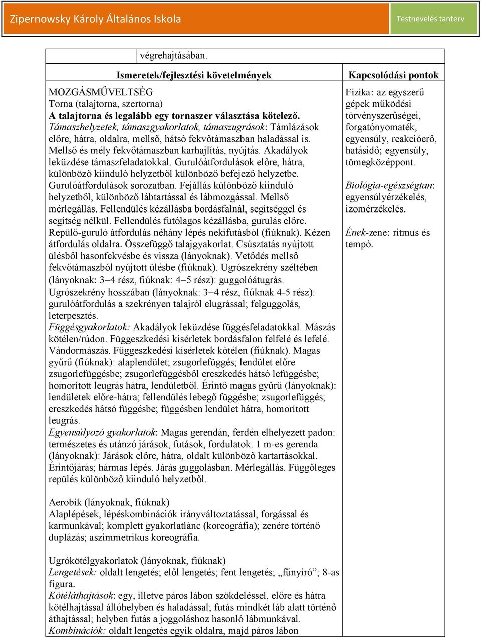 Akadályok leküzdése támaszfeladatokkal. Gurulóátfordulások előre, hátra, különböző kiinduló helyzetből különböző befejező helyzetbe. Gurulóátfordulások sorozatban.