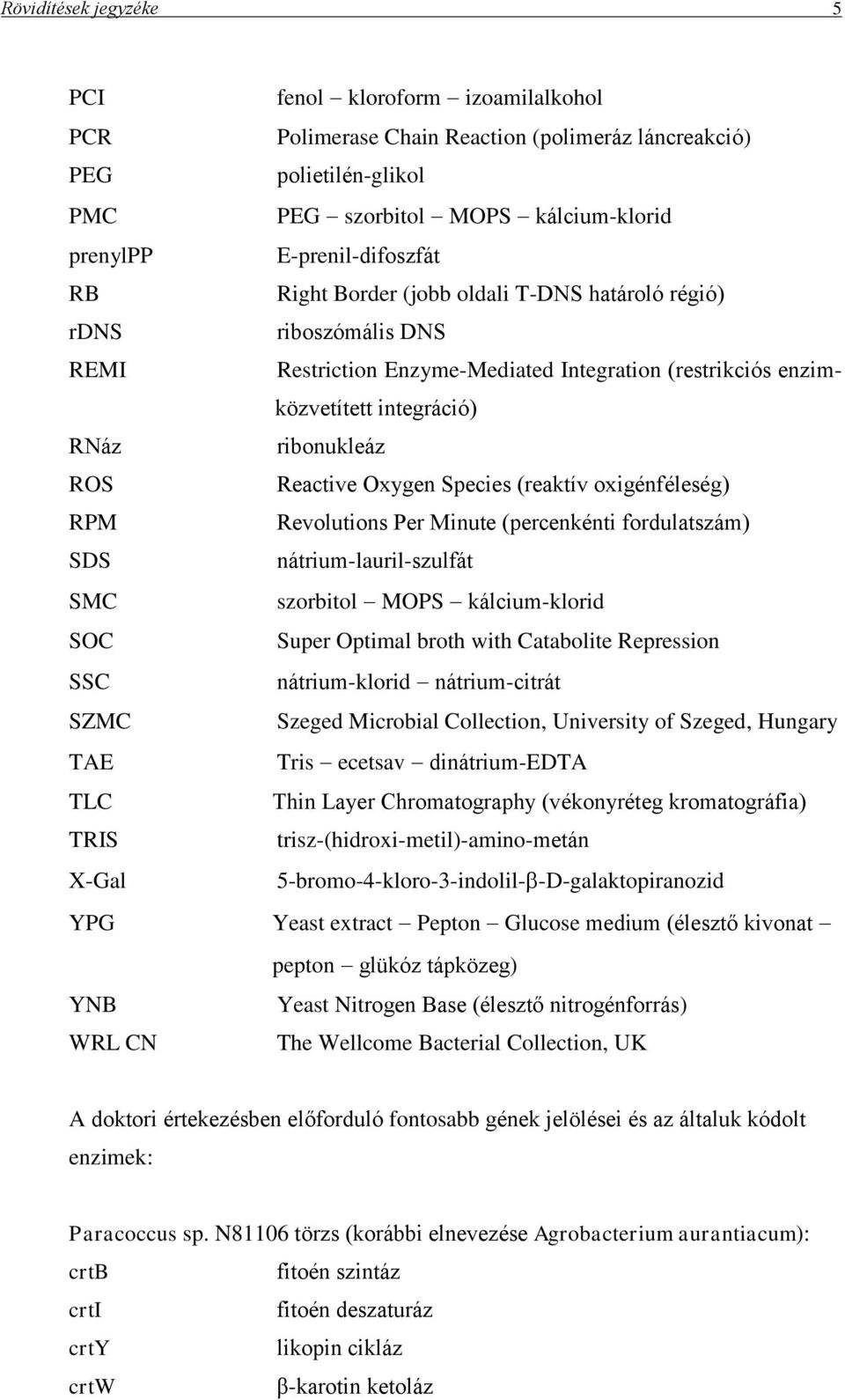 (restrikciós enzimközvetített integráció) ribonukleáz Reactive Oxygen Species (reaktív oxigénféleség) Revolutions Per Minute (percenkénti fordulatszám) nátrium-lauril-szulfát szorbitol MOPS