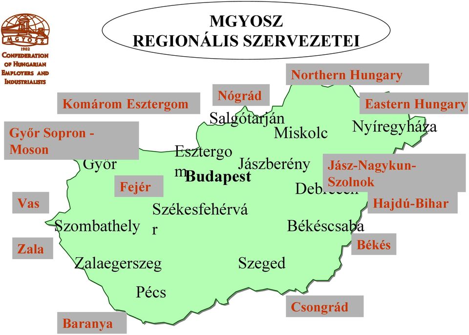 Esztergo m Jászberény Jász-Nagykun- Budapest Szolnok Debrecen Székesfehérvá r