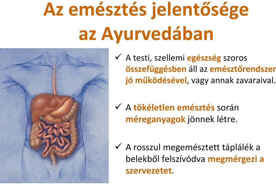 zavaraival. A tökéletlen emésztés során méreganyagok jönnek létre.