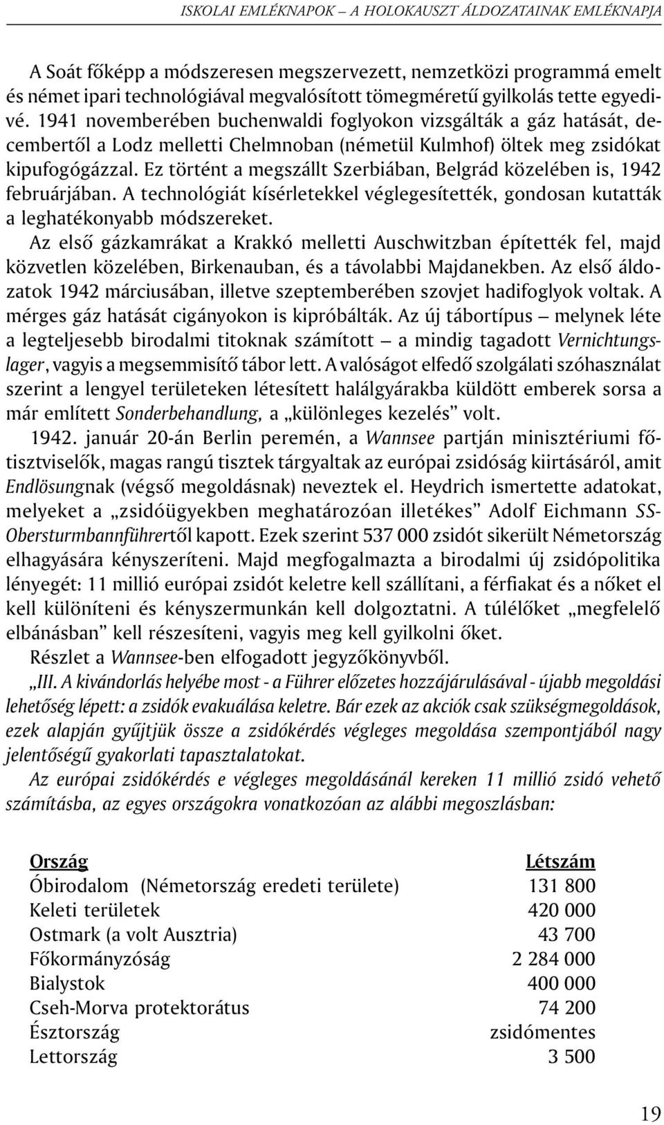 Ez történt a megszállt Szerbiában, Belgrád közelében is, 1942 februárjában. A technológiát kísérletekkel véglegesítették, gondosan kutatták a leghatékonyabb módszereket.