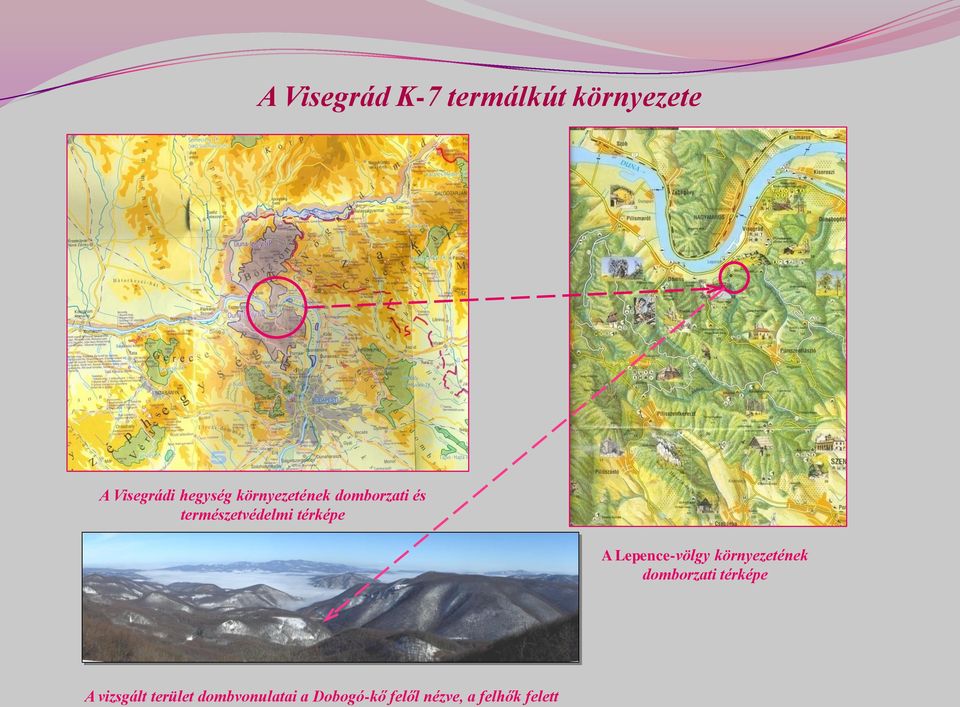 Lepence-völgy környezetének domborzati térképe A vizsgált