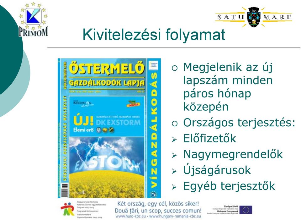 Országos terjesztés: Előfizetők
