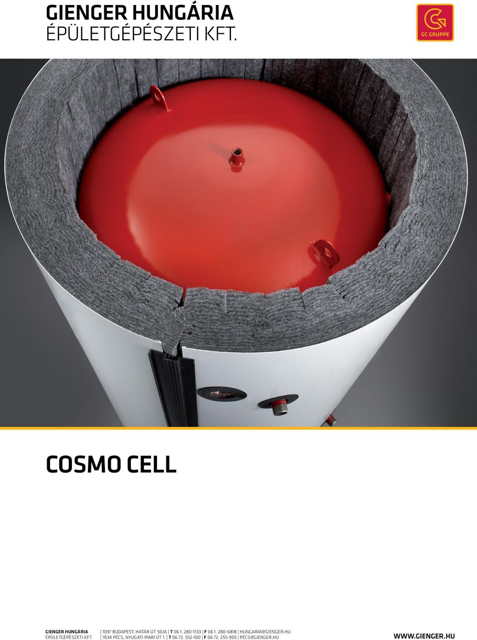 cosmo cell GIENGER HUNGÁRIA ÉPÜLETGÉPÉSZETI KFT. - PDF Ingyenes letöltés