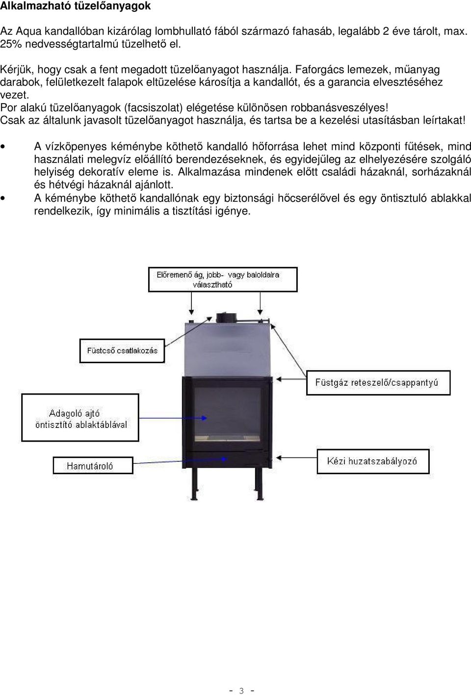 AQUA. Telepítési és kezelési útmutató. Vízteres kandalló. Fűtési  rendszerhez csatlakoztatható, beépíthető kandallóbetét. A gazdaságos  fűtésért! - PDF Ingyenes letöltés
