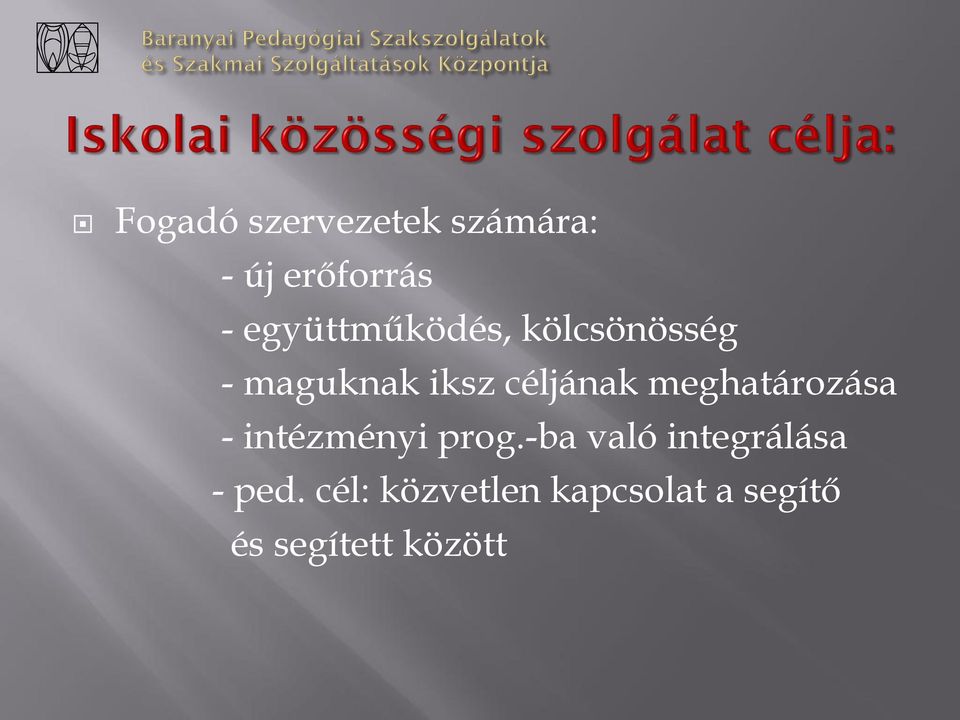 meghatározása - intézményi prog.