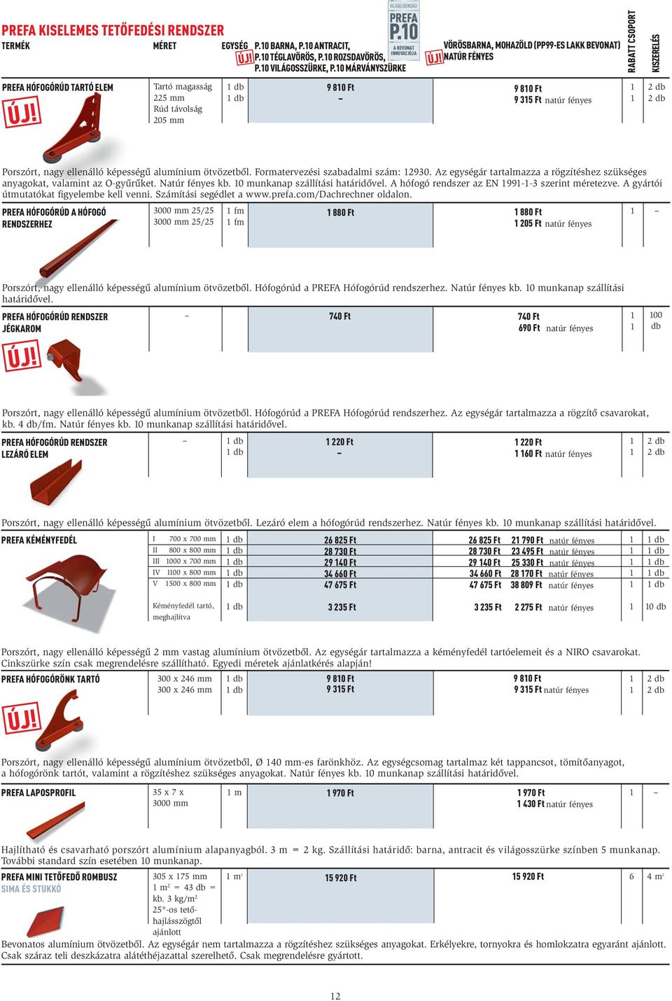 0 MÁRVÁNYSZÜRKE VÖRÖSBARNA, MOHAZÖLD (PP99-ES LAKK BEVONAT) NATÚR FÉNYES 9 80 Ft 9 35 Ft natúr fényes 2 2 Porszórt, nagy ellenálló képességű alumínium ötvözetből. Formatervezési szabadalmi szám: 2930.