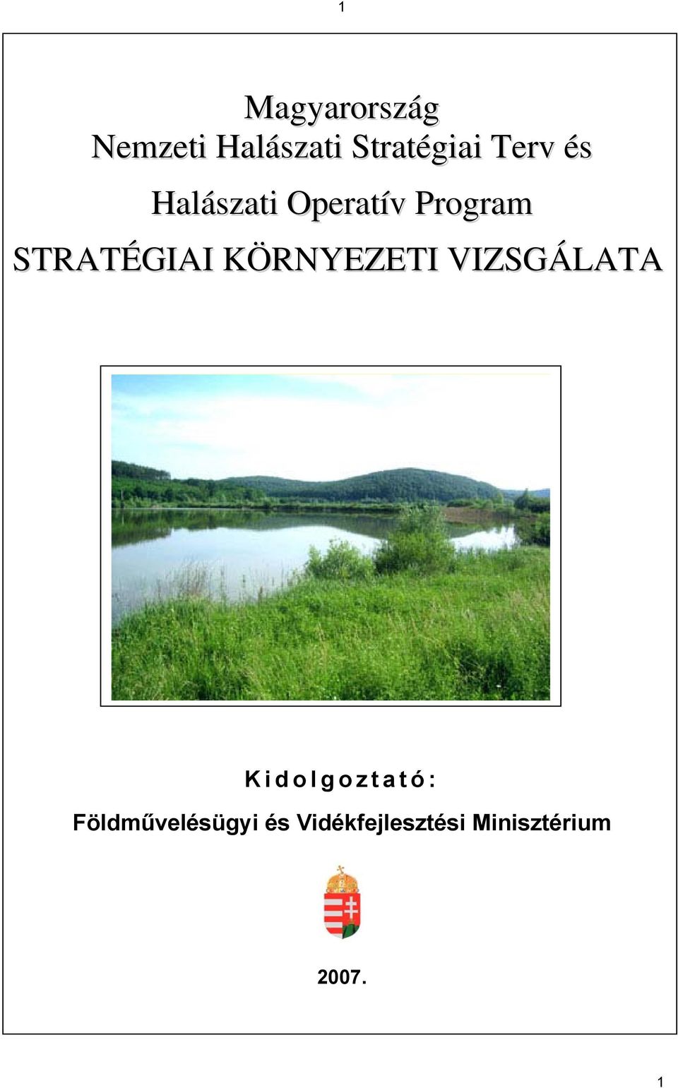 KÖRNYEZETI VIZSGÁLATA Kidolgoztató: