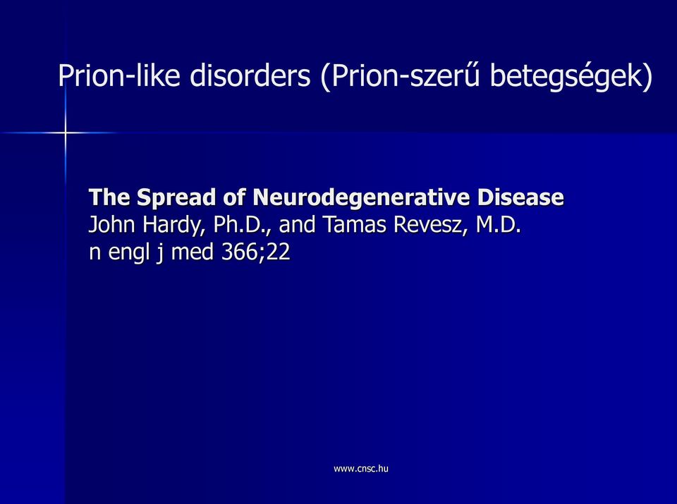 Neurodegenerative Disease John