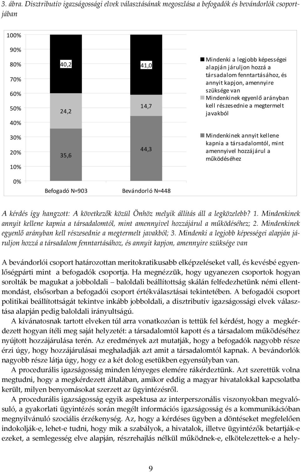 a társadalom fenntartásához, és annyit kapjon, amennyire szüksége van Mindenkinek egyenlő arányban kell részesednie a megtermelt javakból 30% 20% 10% 35,6 44,3 Mindenkinek annyit kellene kapnia a