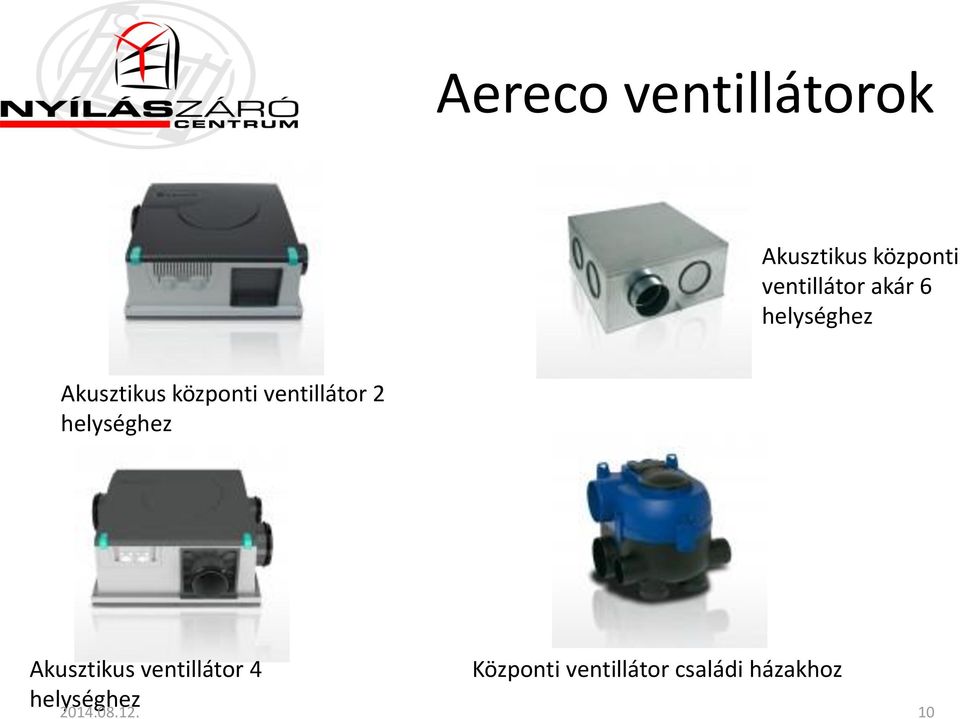 ventillátor 2 helységhez Akusztikus ventillátor 4