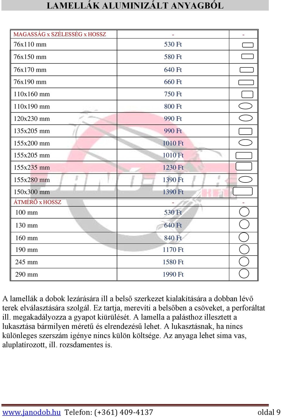 1990 Ft A lamellák a dobok lezárására ill a belső szerkezet kialakítására a dobban lévő terek elválasztására szolgál. Ez tartja, merevíti a belsőben a csöveket, a perforáltat ill.