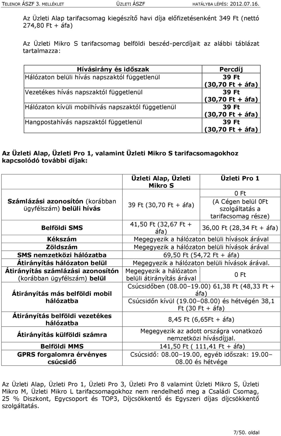 (30,70 Ft + áfa) 39 Ft (30,70 Ft + áfa) 39 Ft (30,70 Ft + áfa) 39 Ft (30,70 Ft + áfa) Az Üzleti Alap, Üzleti Pro 1, valamint Üzleti Mikro S tarifacsomagokhoz kapcsolódó további díjak: Számlázási