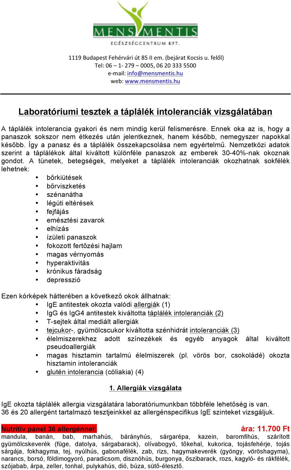 Laboratóriumi tesztek a táplálék intoleranciák vizsgálatában - PDF Free  Download