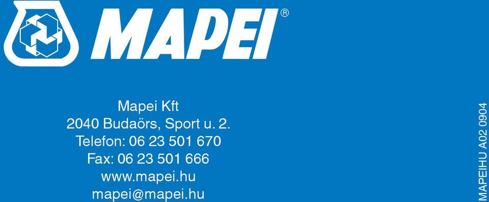 Fax: 06 23 501 666 www.mapei.