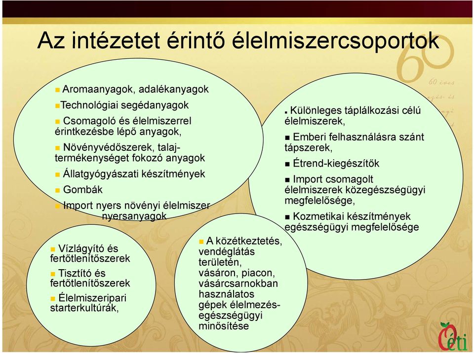 csomagolt Gombák élelmiszerek közegészségügyi megfelelősége, Import nyers növényi élelmiszer nyersanyagok y Kozmetikai készítmények egészségügyi megfelelősége A közétkeztetés,